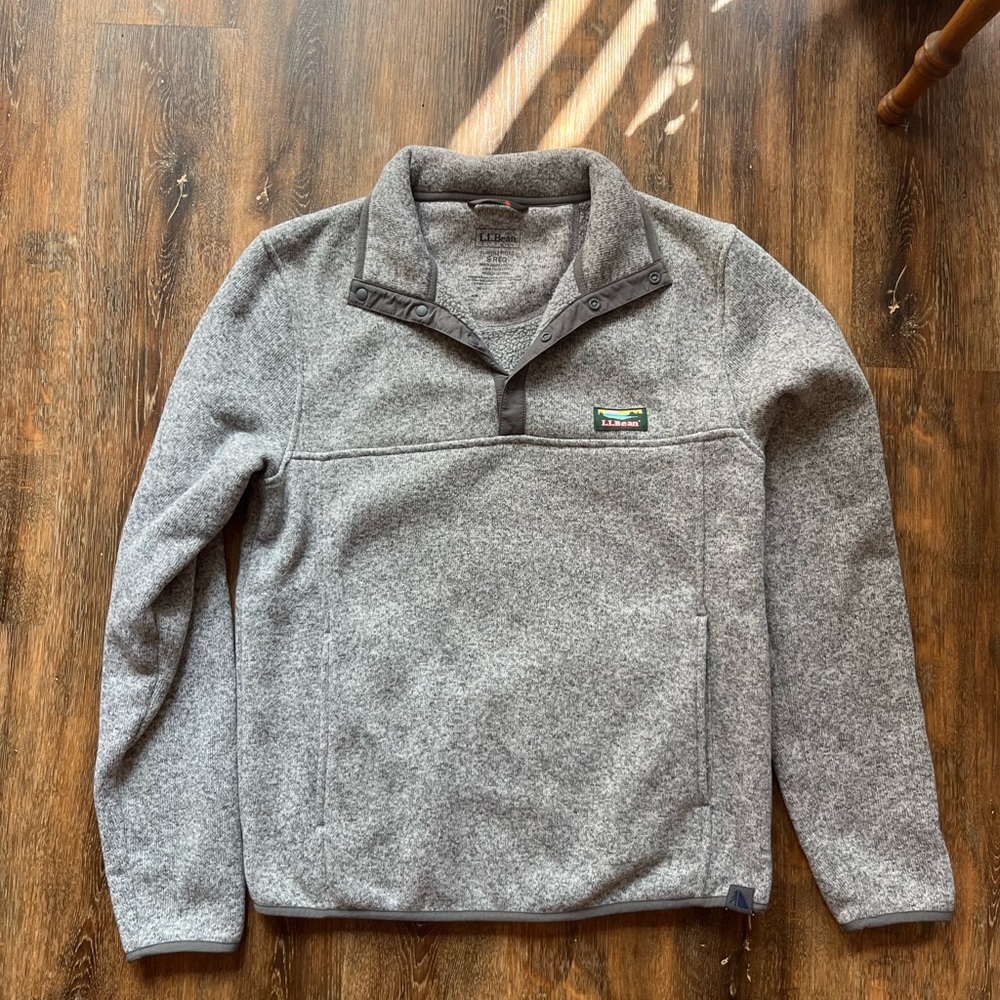 L.L. Bean Quarter Button Pullover, Size Small